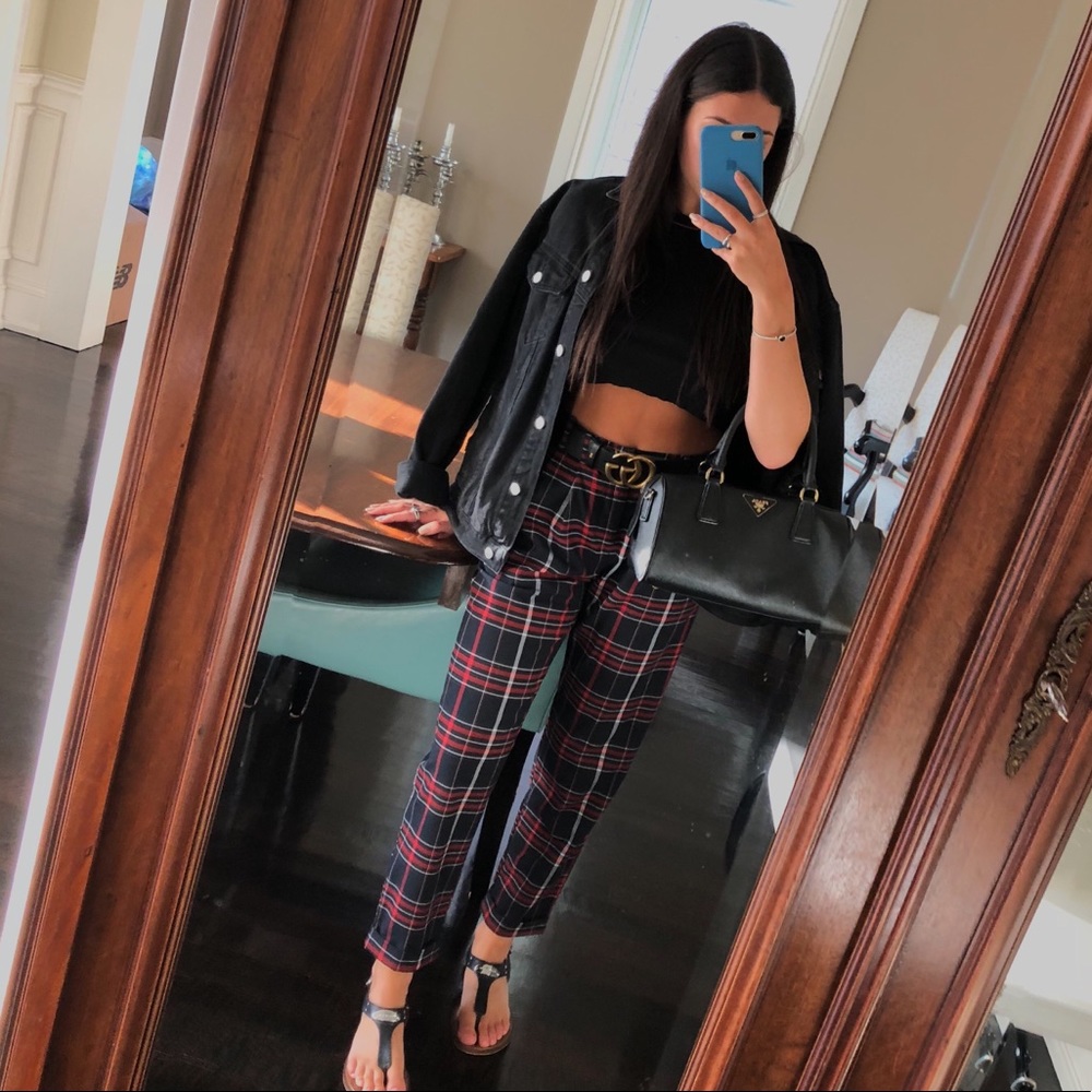 Light before dark plaid pants